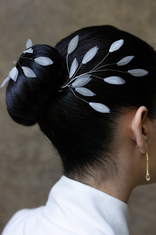 Fistol de hojitas con organza